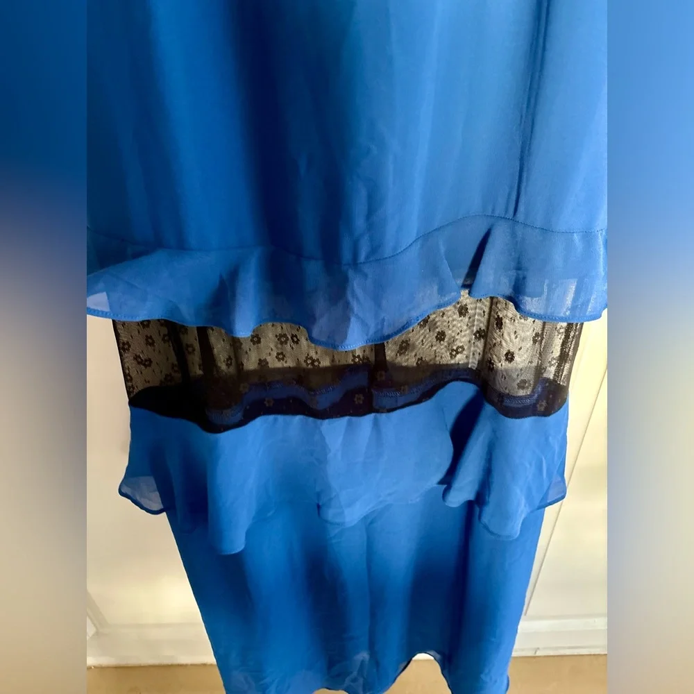 NWT BCBGeneration Lace-Inset Tiered Ruffled Maxi Dress - Size 2 - Picture 8 of 15